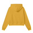 thumbnail image 5 of Womens Zip Up Hoodies Cropped Jackets Fall Clothes 2026 Casual Lightweight Long Sleeve Cropped Sweatshirt(Yellow,XXL), 5 of 6
