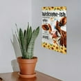 thumbnail image 7 of 1pc, Welcome Cow With Flower Metal Sign (12inx8in), Yard Outdoor Decoration, Home Decor, Outdoor Decor, Yard Decor, Garden Decorations, 7 of 7