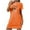 Orange, variant on Wensltd Women Lightweight Summer Nightdress Plus Size Short Sleeve Pajamas Round Neck Floral Printed Cotton Sleep Pajamas Black