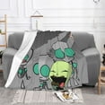 thumbnail image 3 of Show Invader Zim Gir Thick Blanket Cozy Soft Fuzzy Anti-pilling Flannel Throw Blanket Warm Sofa Bed Blanket 60"x50" For Adult Teen Kids, 3 of 7