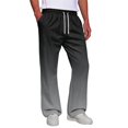 thumbnail image 5 of Men Loose Fit Gradient Jogger Pants Elastic Drawstring Waist Wide Leg Casual Sweatpants Breathable Outdoor Pants With Side Pockets M, 5 of 8