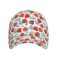 thumbnail image 2 of Daiia Strawberries print Baseball Cap Men Women Golf Dad Hat Adjustable Original Classic Low Profile Hat Unconstructed Plain Cap, 2 of 9