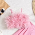 thumbnail image 4 of Children Clothing Summer Girl's Pink Outfit Sets Lace Mesh Flower Vest and Long Pants Kids Clothes Girl's Elegant Sets, 4 of 8