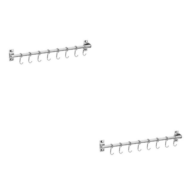 Transemion Support d'Ustensiles de Cuisine Gain de Place pour Rangement Organisé Argent Simple Poteau+50cm+8 2ensemble