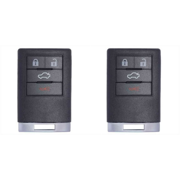 Eye4Techs Car Key Fob Keyless Entry Remote for Cadillac CTS 2009 FCC OUC6000066 Part Number 22889449 22889450 2 Pack
