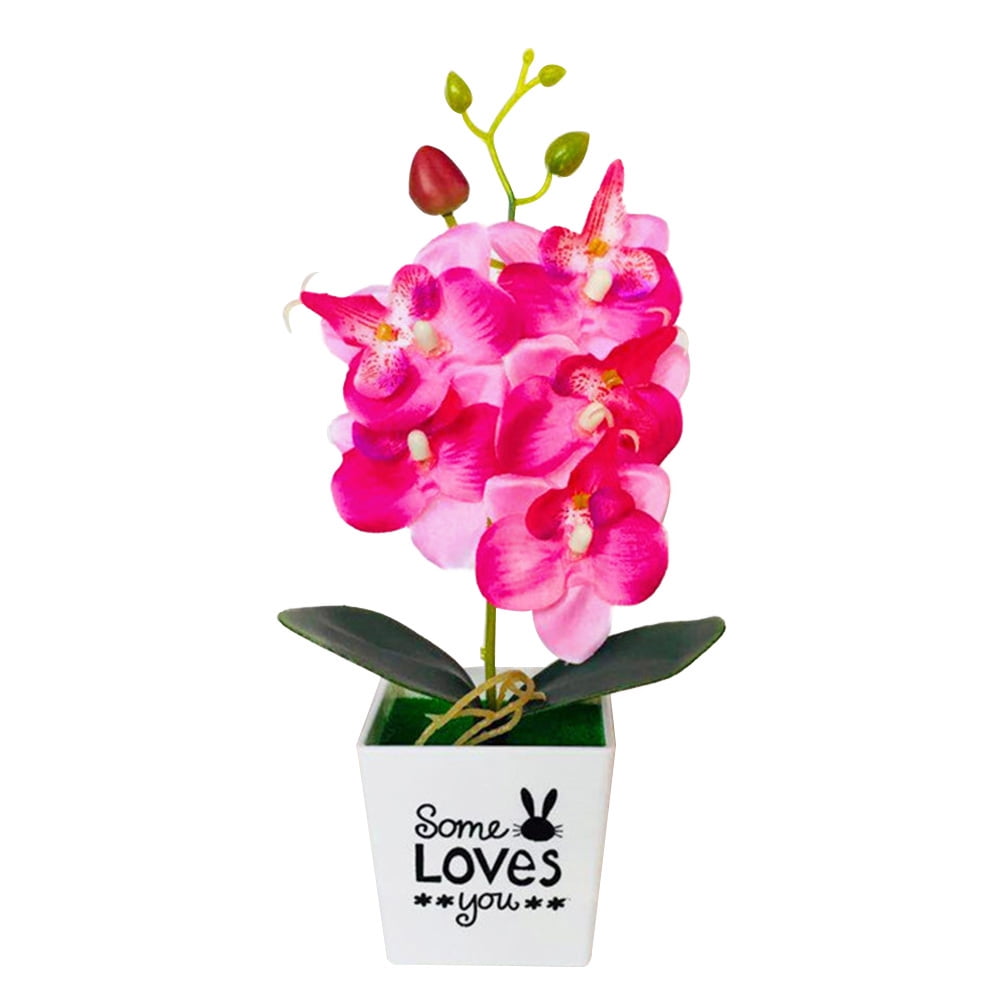 VERMON Artificial ornamental plant,Artificial Butterfly Orchid Bonsai