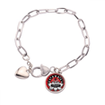 thumbnail image 1 of Pulsera de cadena de corazón Lotus joyería encanto moda Unbranded tamaño 7,5 pulgadas, 1 of 3