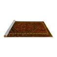thumbnail image 2 of Ahgly Company Machine Washable Indoor Square Persian Yellow Traditional Area Rugs, 5' Square, 2 of 4