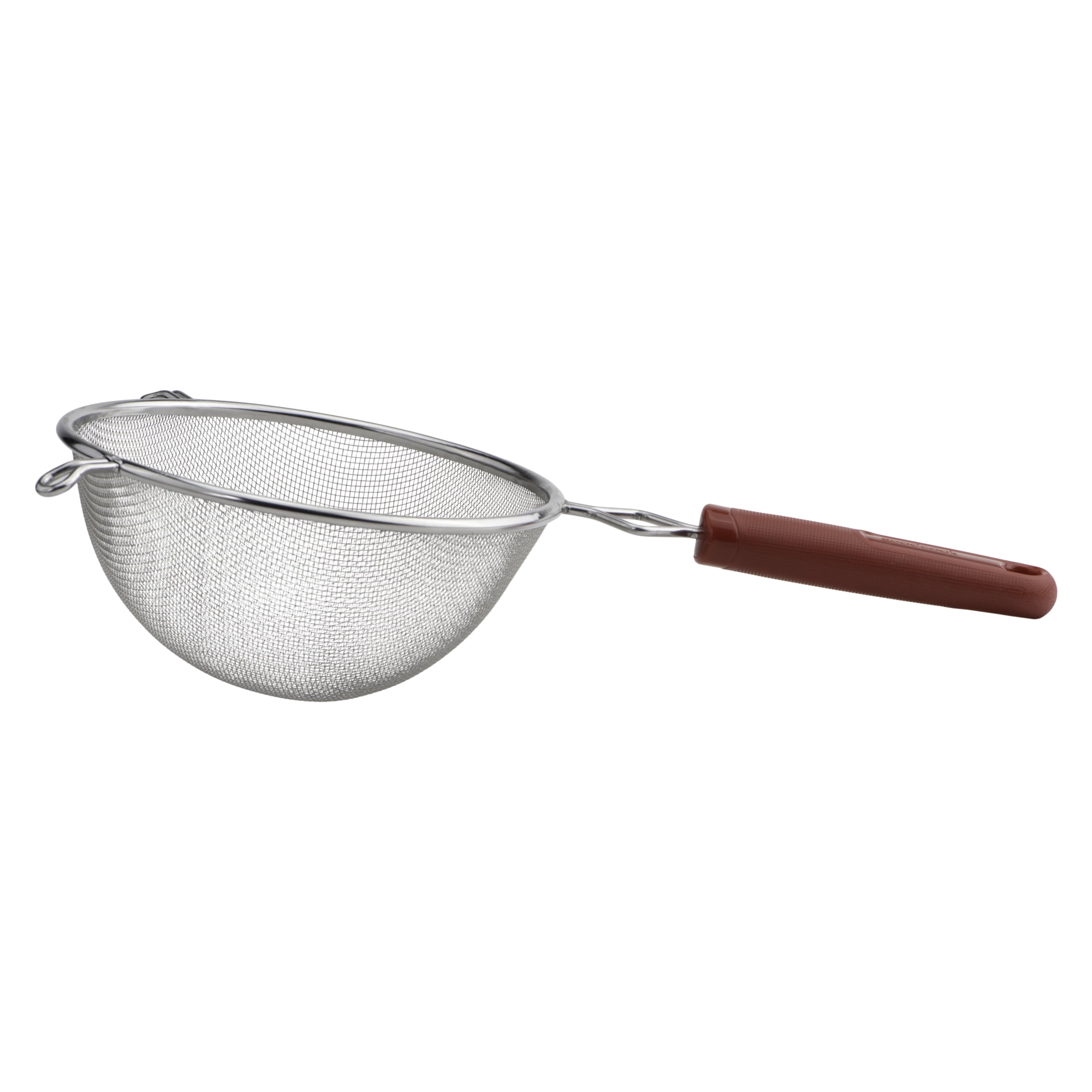 Kafoor 9 Large Fine Mesh Strainer with Thermo Plastic Rubber Handle -  Sieve Fine Mesh Stainless Steel - Ideal to Strain Pasta, Quinoa and Rice.