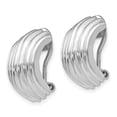 thumbnail image 3 of Auriga Fine Jewelry 14K White Gold Non-pierced Stud Earrings for Women (L- 16mm, W- 9.5mm), 3 of 5