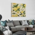 thumbnail image 2 of Fenyluxe Lemons Flowers Green Leaves Art Modern Canvas Prints Wall Art Home Decor 16x16in, 2 of 6