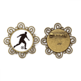 thumbnail image 1 of Football soccer Sports silueta Broche de flores, regalo de joyería para mujeres y niñas Unbranded M, 1 of 3