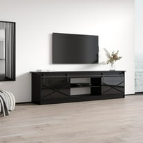 Granero 01 TV Stand for TVs up to 90", Modern High Gloss 79" Entertainment Center, TV Media Console with Storage Cabinets