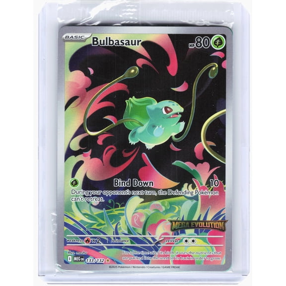 2025 Pokemon Bulbasaur #133 Mega Evolution IR Holo Illustration Rare Sealed Mega Evolution Stamp EN