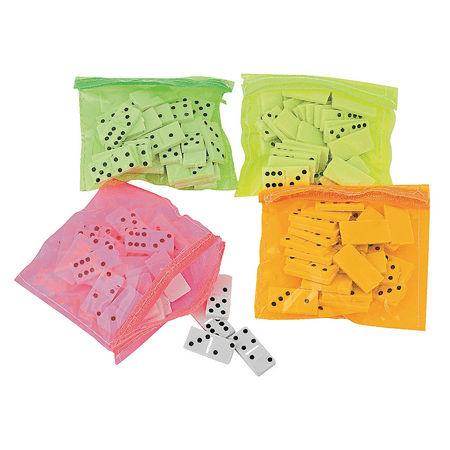 Plastic Dominoes In Vinyl Case - Party Favors - 12 Pieces
