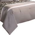 thumbnail image 2 of Benjara 10 Piece King Polyester Comforter Set with Leaf Print- Platinum Gray, 2 of 7