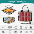 thumbnail image 4 of Medium Cooler Bag Lunch Bag Portable Meal Bag Work Meal Bag Outdoor Meal Bag Travel Meal Bag Picnic Meal Bag Going Out Meal Bag Blue Flowers and Butterflies, 4 of 6