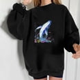 thumbnail image 2 of Sudadera extragrande de lana de manga larga con cuello redondo y estampado de océano salvaje para mujer Fridja fhghd412, 2 of 9