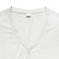 thumbnail image 7 of Klisyaur Mens V Neck Shirt Short Sleeve Button Tops Ribbed Lightweight Knit Blouse for Men Fashion Outfit, 7 of 7