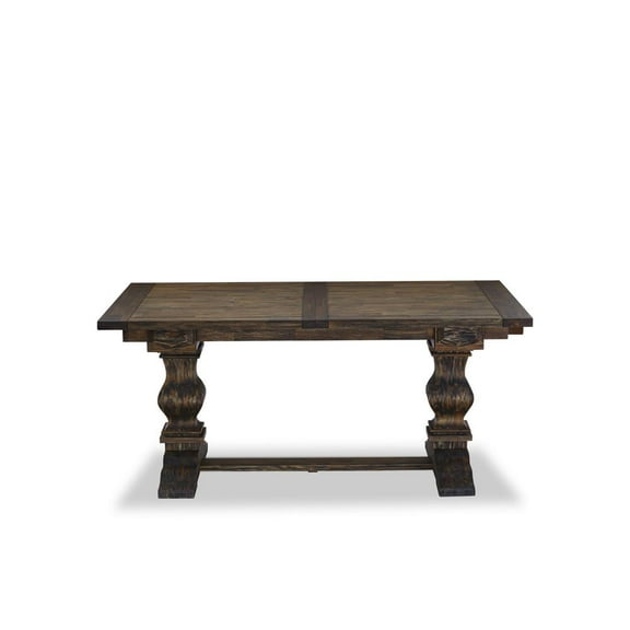 East West Furniture 9 Piece Dining Set Consists of a Rectangle Kitchen Table with Butterfly Leaf