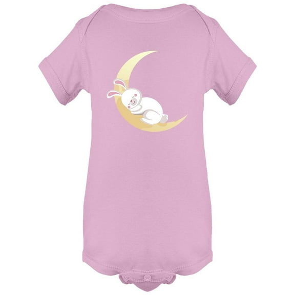 Rabbit Sleeping In Crescent Moon Bodysuit Infant -Image by Shutterstock, Newborn