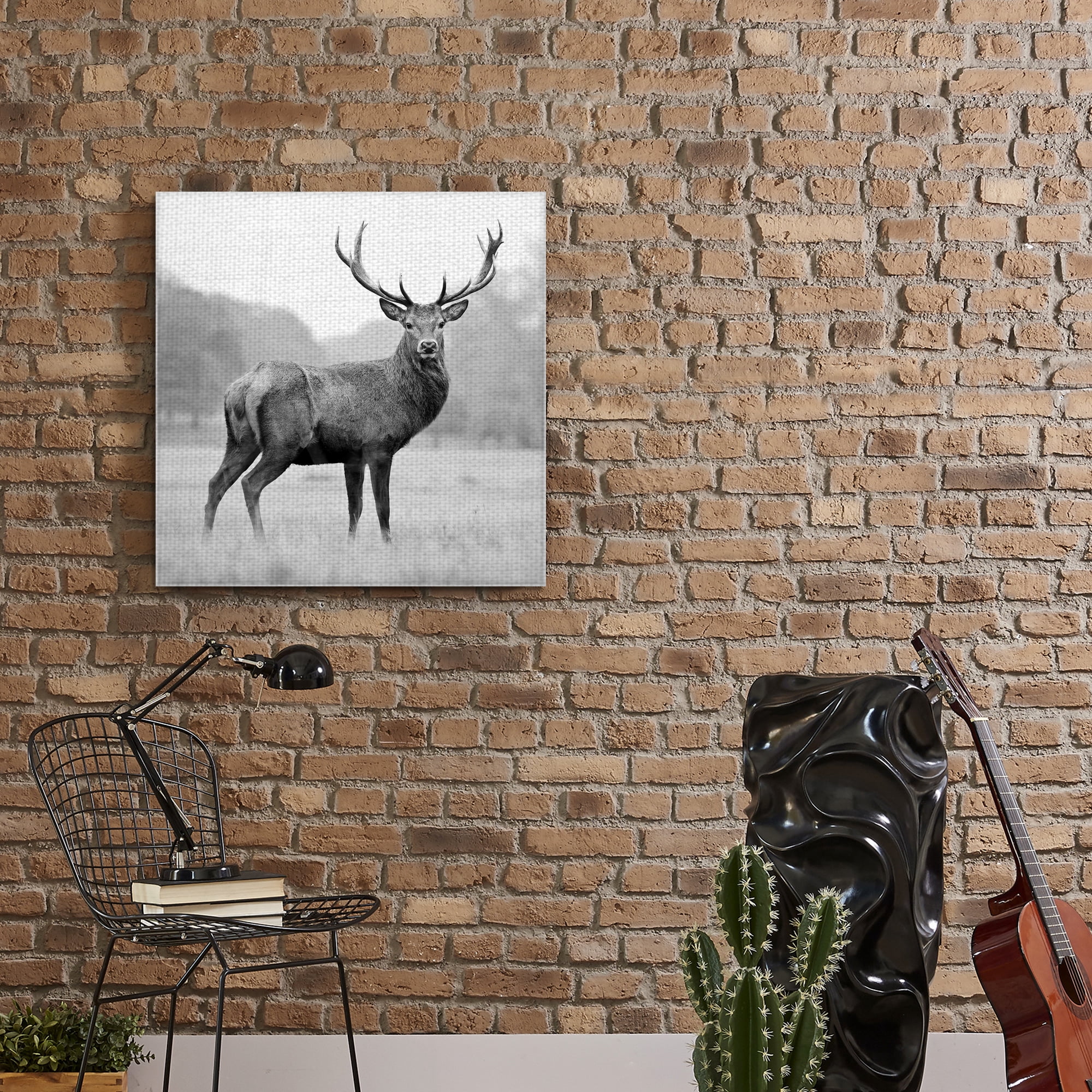 Masterpiece Art Gallery Proud Deer By PhotoINC Studio Canvas Art Print 24" x 24"