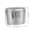 thumbnail image 3 of Stainless Steel Military Mess Kit With Folding Handle And Lid For Outdoor Camping Hiking Backpacking Cooking, 3 of 5