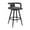 Gray, variant on Gabriele 26" Gray Faux Leather and Black Metal Swivel Bar Stool