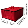 thumbnail image 3 of Commercial Insulated Pizza Delivery Bag - Extra Large 17"x17"x9.5" Food Warmer Carrier, Thermal Hot/Cold Delivery Bag for Pizzas, Catering & Groceries - Heavy-Duty Red Insulated Tote, 3 of 9