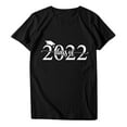 thumbnail image 4 of Pompotops T-Shirt Décontracté à Manches Courtes pour Femmes avec Imprimé Lettre, 4 of 7