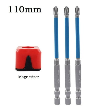 

65/110mm Magnetic Slotted Cross Screwdriver Bit for Electrician FPH2 Magnetizer