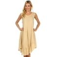 thumbnail image 5 of Sakkas Everyday Essentials Caftan Tank Dress / Cover Up - Sand - One Size, 5 of 5