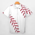 thumbnail image 3 of Baseball Fence Men Zipper T-shirt Summer Casual Short Sleeve T-shirt Top, 3 of 7