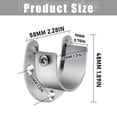 thumbnail image 3 of Closet Rod End Support Bracket, Dienrx Stainless Steel Shower Curtain Rod Holder With Mounting Screws, U‑Shaped Rod Bracket For Wardrobe, Bathroom And Home Use, 3 of 7