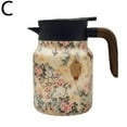 thumbnail image 4 of Raidley Vintage Floral Pattern Tea Built-in Infuser,Mini-Hot Coffee Pot,Insulated Teapot with Lid, Stainless Steel Thermal Carafe Detachable Hot Coffee Pot for Home Kitchen, 4 of 9