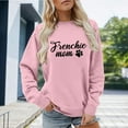 thumbnail image 4 of Frenchie Mom Sweatshirts for Women Long Sleeve Crewneck Graphic Sweatshirt for French Bulldog Lover Pullover Tops, 4 of 5