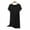 Black, variant on HAiming Women's Scoop Neck Mini Nightgowns Comfy Leisure Short Sleeve Pajamas Lightweight Classic Solid Color Loose Sleepwear