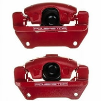 Power Stop Front Pair of Red Powder Coated Calipers S5044EB