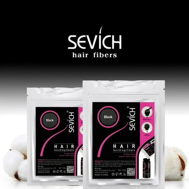Sevich bolsa de recarga de fibras capilares, extensión de cabello Calvo, polvo de crecimiento del cabello, tratamiento profesional del cabello, productos para la pérdida de cabello Unisex