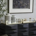 thumbnail image 2 of CosmoLiving by Cosmopolitan 20", 18"W Gold Metal Mirrored Tray with Acrylic Handles, 2-Pieces, 2 of 7