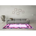 thumbnail image 3 of Ahgly Company Indoor Square Abstract Purple Contemporary Area Rugs, 8' Square, 3 of 4