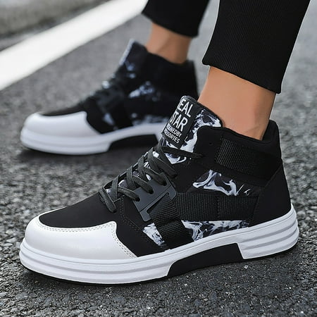 

ZTTD Lace Up Sports Shoes for Men High Top Shoes Fashion Casual Shoes for Walking