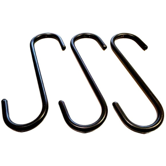 Wrought Iron 6 inch S" Hooks - Lot of 3 - Hand Made