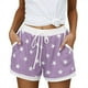thumbnail image 1 of Pantalones Cortos Casuales de Verano para las Mujeres Bolsillo de Cordón de la Estrella de la Moda, Pantalones de Cintura Elásticos para Dormir en el Hogar, 1 of 8