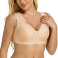 thumbnail image 6 of Ohufall Front Closure Bras for Womens Bras Front Snaps Seniors Snap Front Bra Older Women Wireless Comfort Full Coverage Everyday Bras, 36C/D-48C/D, 6 of 8