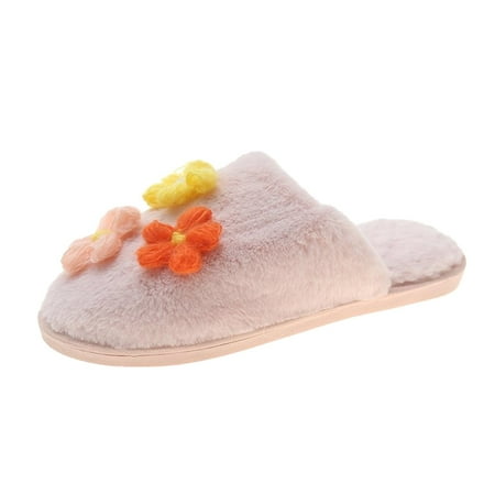 

Youmylove Women Slippers Autumn Winter Flowers Fashion Cute Comfortable Warm Flat Indoor And Outdoor Zapatos De Mujer