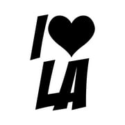 I Love La Sticker Decal Die Cut - Self Adhesive Vinyl - Weatherproof - Made in USA - Many Color and Sizes - heart los angeles