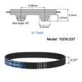 thumbnail image 2 of 2 Packs 102XL 037 Timing Belt 51 Teeth Rubber Geared Cogged Belt, 0.37" Width, 0.20" Pitch, 2 of 5