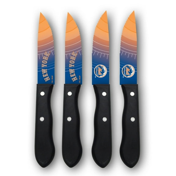 Woodrow New York Mets 4-Piece Stainless Steel Steak Knife Set