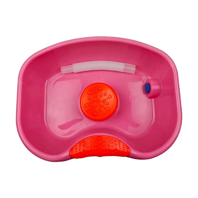 Lavabo de cabecera reutilizable con manguera de 70 cm y cojín rosa Yuyangstore